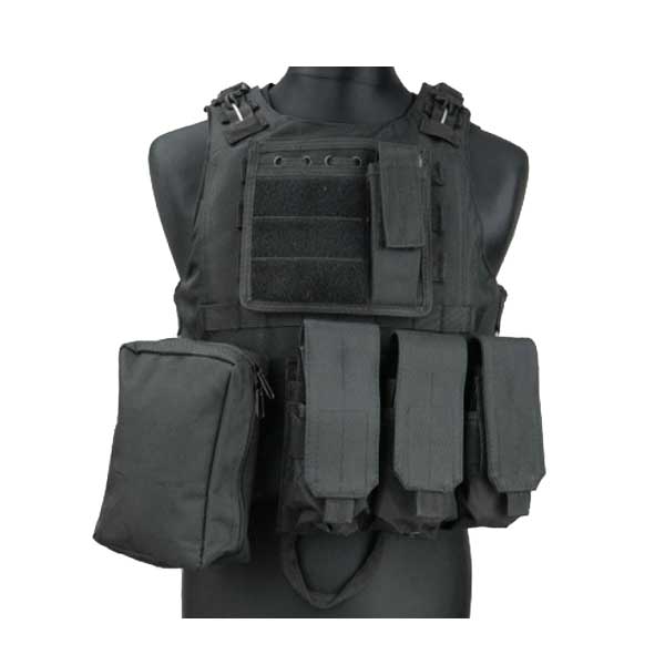 Chaleco airsoft CQB negro /