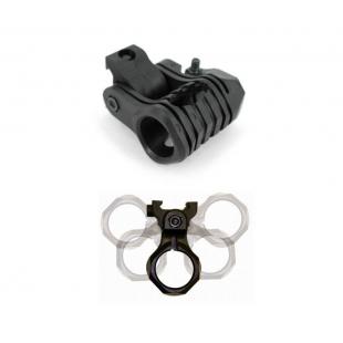 Adjustable Multi-Position Flashlight Ring - Black