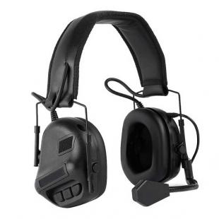 Black Tactical Headphones With Amplification - Combat Zone