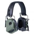 Auriculares Tácticos Verde OD Con Amplificación - Combat Zone