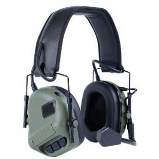 Green OD Tactical Headphones With Amplification - Combat Zone
