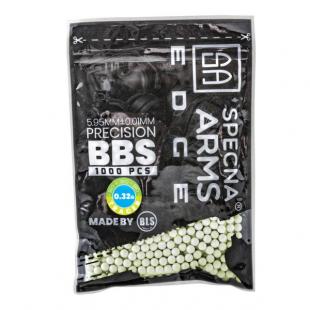 Specna Arms Edge Green Bio Tracer Balls 0.32g 1000 bbs - By BLS