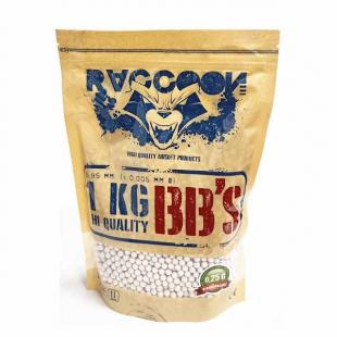 Bolas Bio Raccoon 0,25 gramos Blancas 4000 bbs