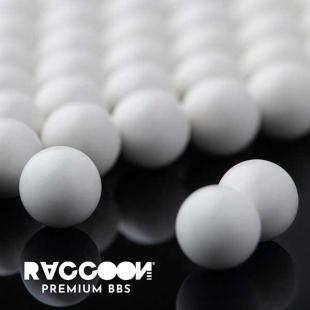 Bolas Raccoon Bio Premium 0,25 gramos Blancas 4000 bbs