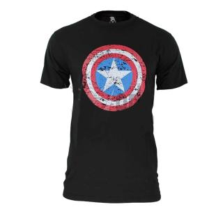 IMMORTAL WARRIOR CAPTAIN AMERICA SHIELD BLACK T-SHIRT