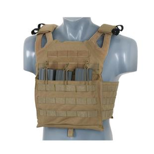 JPC Vest With Tan Ballistic Plates - 8 Fields