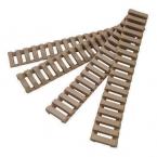 Rubber Rail Cover 4 units - Dark Earth