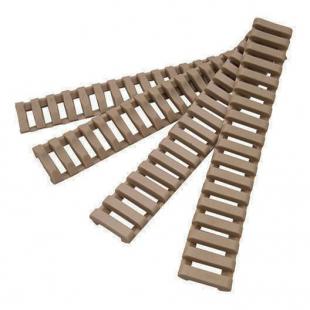 Rubber Rail Cover 4 units - Dark Earth