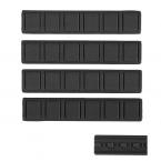 Rail covers rubber Keymod Black 4 units
