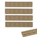 Rail Covers Rubber  Keymod Tan 4 units