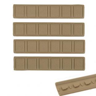 Cubre rail Goma Keymod Tan 4 unidades