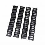 Rubber Rail Cover 4 units - Black