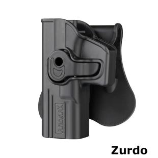 Glock Holster 13,17,18,19,23 Amomax GEN2 For LEFT HANDED - Black