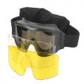 Pro Airsoft Glasses 3 Glasses - Black