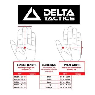 Guantes Delta Tactics Strike - Negro