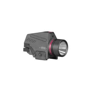 TACTICAL PISTOL FLASHLIGHT WITH RED LASER