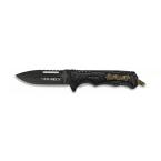 NAVAJA ALBAINOX CON CUERDA 9.5CM CAMO NEGRA