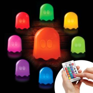 Pac-Man Lámpara Fantasma Multicolor con Mando a Distancia