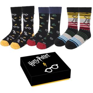 Pack 3 Pares Calcetines Harry Potter Talla 35-41