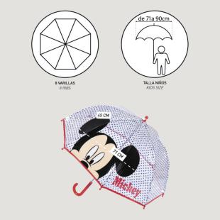 Paraguas Infantil Manual Mickey Disney