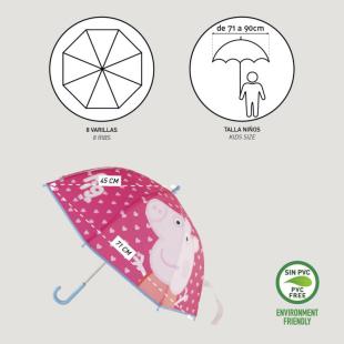 Paraguas Infantil Manual Peppa Pig