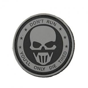 3D PVC  Don't Run Patch - Black