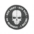 3D One Shot  PVC Patch - Black