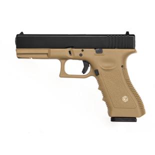Evolution E017 Glock Pistol Tan Metallic Slide Improved Maple Leaf