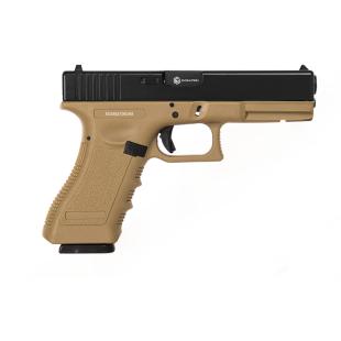 Pistola Evolution E017 Glock Corredera Metálica Tan Mejorada Maple Leaf