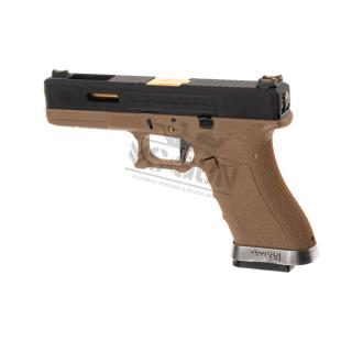 PISTOLA G17 WE G-FORCE 17 TAN/GOLD