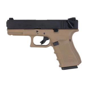 Pistola Glock WE 23 Auto GEN4 GAS Tan/Negra