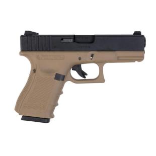 Pistola Glock WE 23 Auto GEN4 GAS Tan/Negra