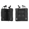 Double Modular Molle Magazine Pouch M4+Pistol - Black
