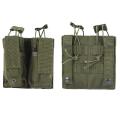 Double Modular Molle Magazine Pouch M4+Pistol - OD Green