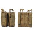 Double Modular Molle Magazine Pouch M4+Pistol - Tan