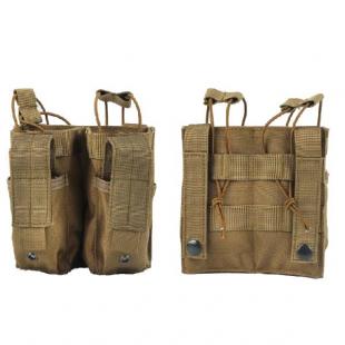 Molle Modular Double M4 Magazine Pouch + Pistol - Tan