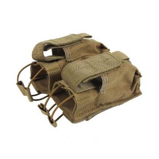 Molle Modular Double M4 Magazine Pouch + Pistol - Tan