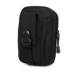 Deluxe Molle Pouch with Zipper - Black