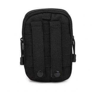 Deluxe Molle Pouch with Zipper - Black