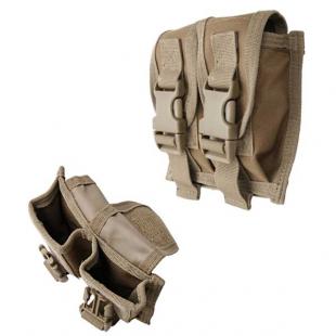 Double Molle Pouch for Grenade - Tan