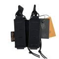 Black Laser Cut Conquer Double Magazine Pouch Pistol Pouch