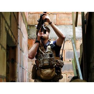 Drop-Down Pouch For Black Tactical Vest