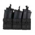 Triple Modular M4 Molle Pouch - Black