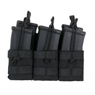 M4 Molle Modular Triple Pouch - Black