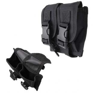 Double Molle Pouch for Grenade - Black