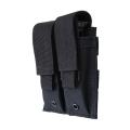 Pouch Doble Para Cargador de Pistola Molle - Negro