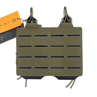 Double Magazine Pouch M4 Conquer Laser Cut Ranger Green