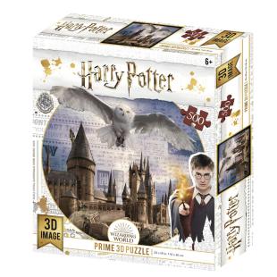 Puzzle Lenticular 3D Harry Potter Hogwarts & Hedwig 500 piezas