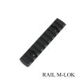 Rail Metálico M-Lok 100mm -  Negro