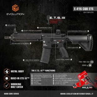 Réplica E-416 CQB GATILLO ELECTRÓNICO ETS III - Evolution Airsoft